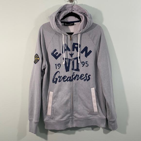 Under Armour Project Rock Men's Light Graphics Full Zip Hoodie Size L - Picture 1 of 11